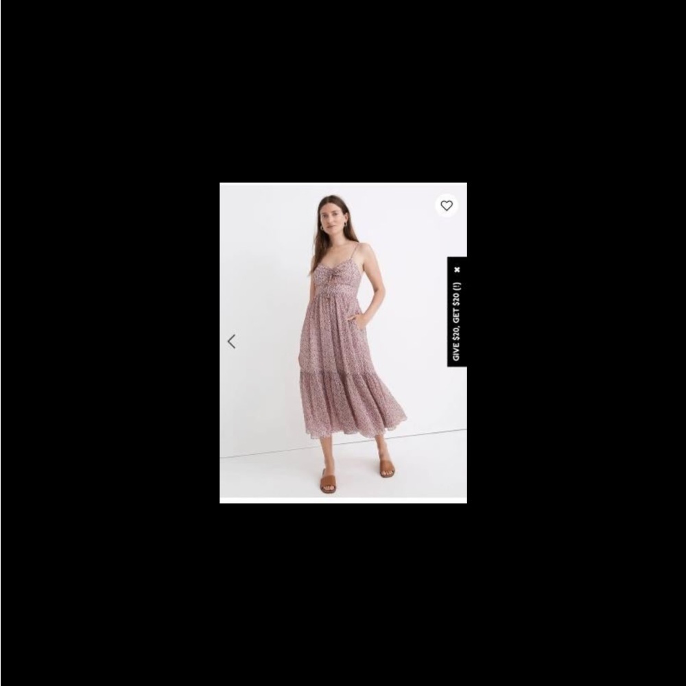 Pink floral maxi Madewell dress